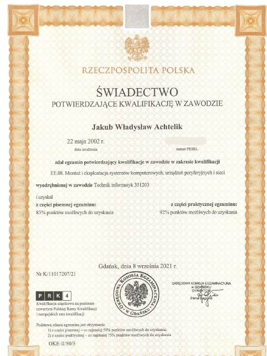 Dokument: Kwalifikacja Zawodowa EE.08