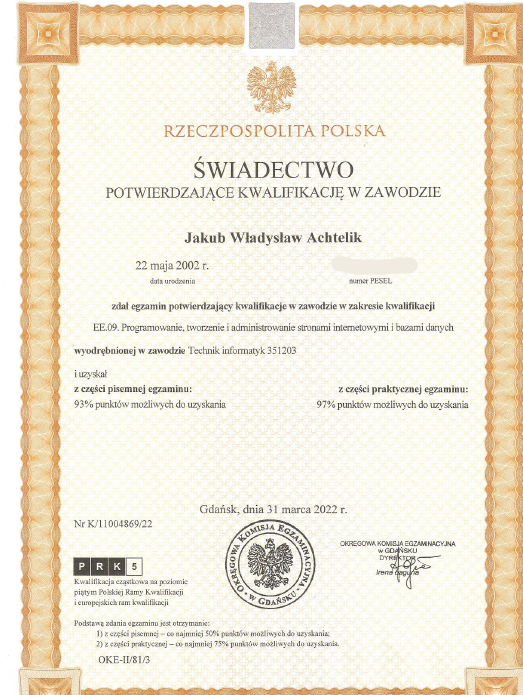 Dokument: Kwalifikacja Zawodowa EE.09